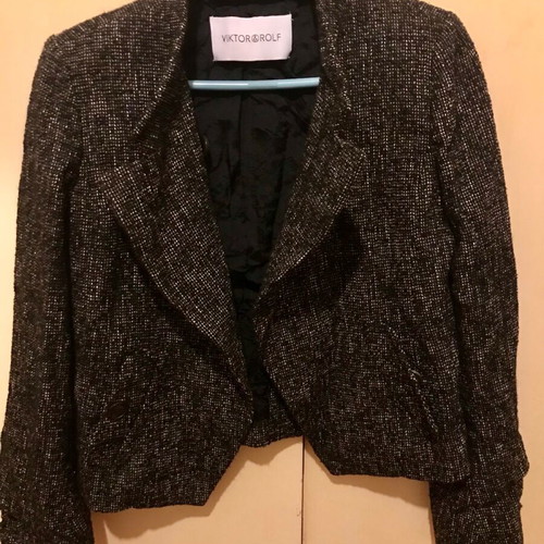 Viktor & Rolf blazer with shorts like new, brown wool, size 40