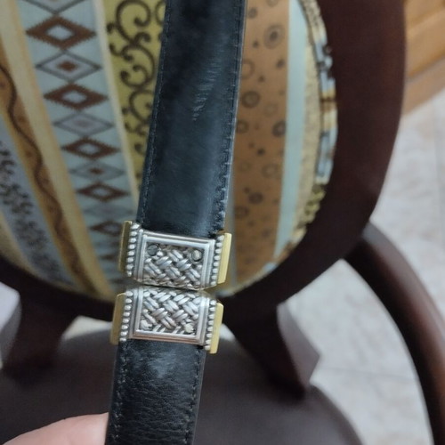 Double-sided belt black and brown like new, 95 cm