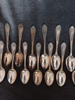 Set of 16 vintage Shevchenko silver-plated spoons from Ukraine like new