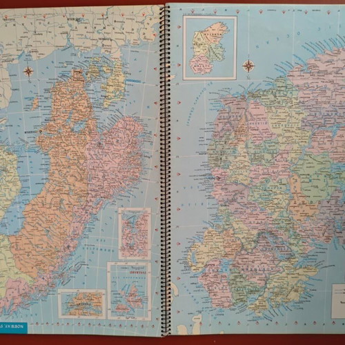 Alcan The World Atlas used, trilingual English German French