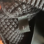 Moncler cotton waffle-knit crewneck sweater black size L
