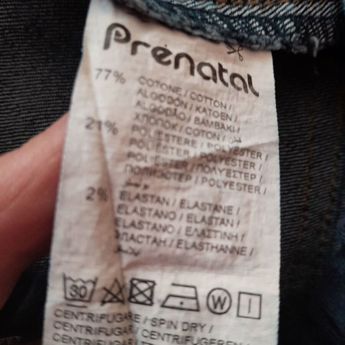 Prenatal elastic maternity jeans used, blue, size L, pack of 2