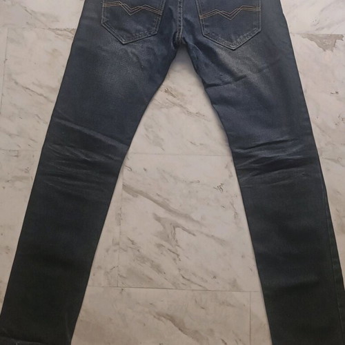 Mens jeans No30 used, 100% cotton, black and blue