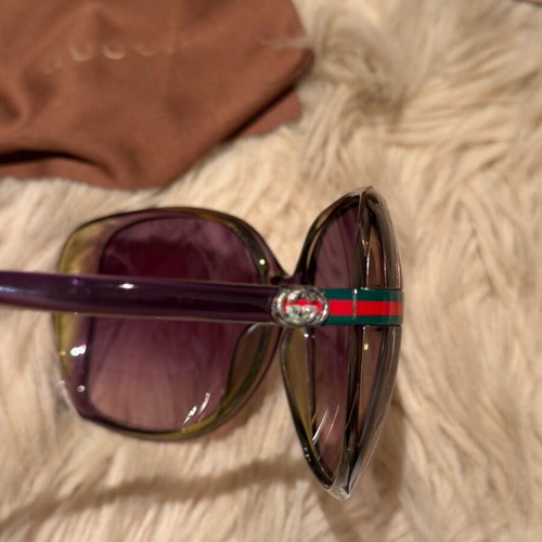 Gucci sunglasses like new, brown and green