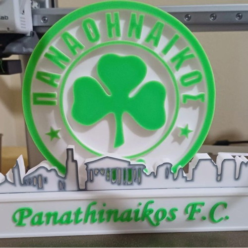 Panathinaikos football decorative item new 3D printed with durable PLA+