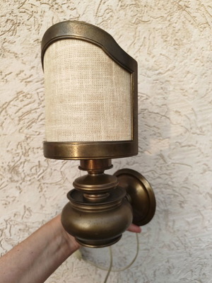 Leo Koek Verlichting lamp used, vintage brass wall light