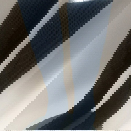 Дълги черни плетени чорапи 75см с плитка нови