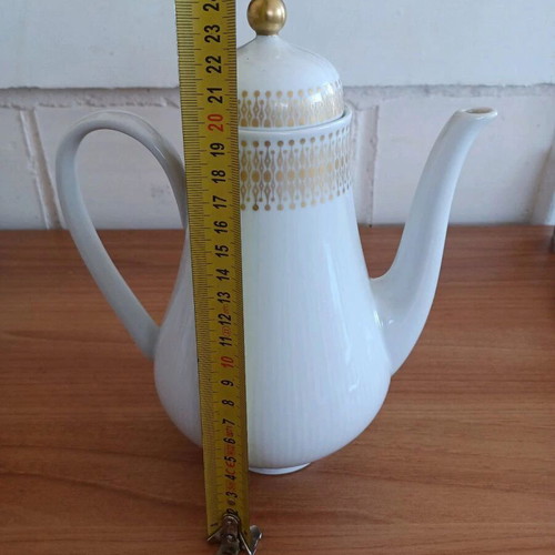 Winterling porcelain tea set like new with teapot, sugar bowl, creamer, and six cups