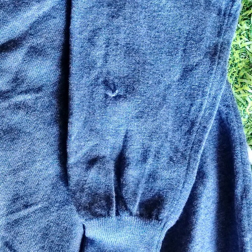 Fred Perry wool sweater used, size M, blue