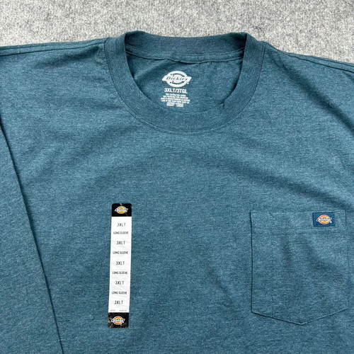 Dickies Teal Long Sleeve Pocket Thermal Crew Neck Sweatshirt 3XL