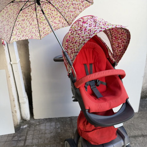 STOKKE Xplory βρεφικό καρότσι με 2 μονάδες, κόκκινο