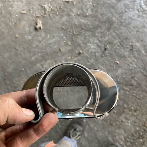 Stainless steel exhaust tip new glossy up to Φ55