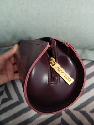 Estee Lauder toiletry bag, purple