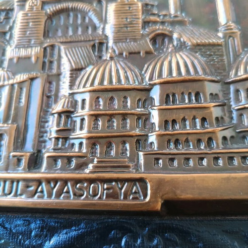 Photo Album from Constantinople with Embossed Copper Cover, New