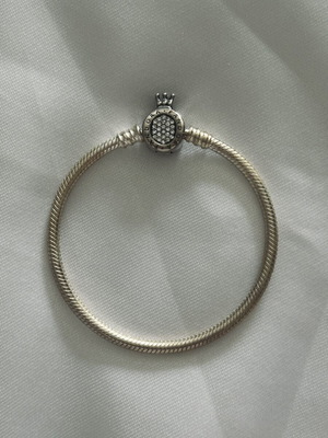 Pandora original charm bracelet, silver, size 16