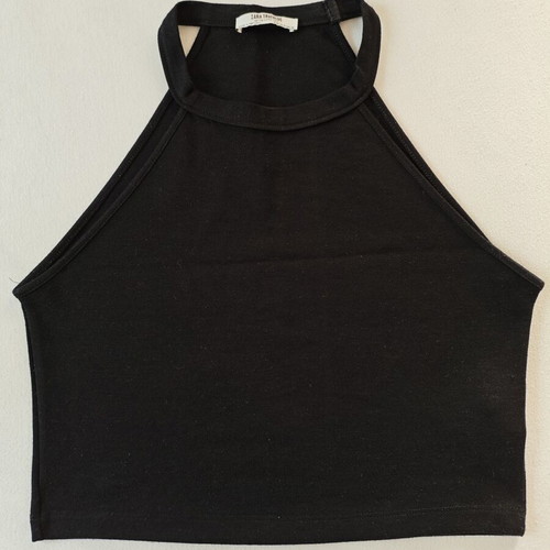 Zara black sleeveless crop top like new, size S
