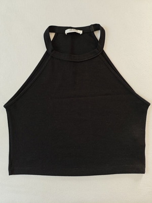 Zara black sleeveless crop top like new, size S
