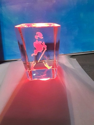 3D Laser Engraved Crystal Johnny Walker hologram new
