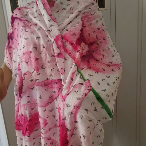 Armani Jeans beach scarf or pareo used, 100% viscose
