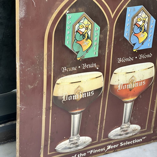 Dominus vintage metal beer advertising sign used, 60x40 cm