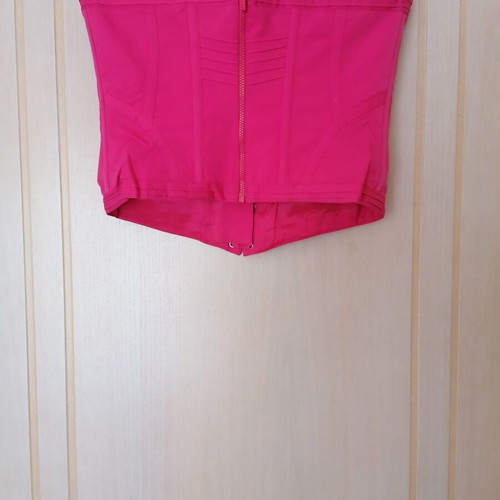 Karen Millen strapless bustier top new, fuchsia, size L