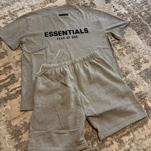 Essentials Fear Of God T-shirt and Short Set Grey, brand new