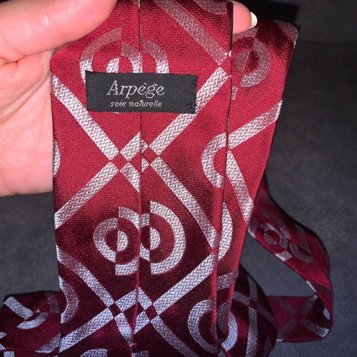 Arpege tie new, white and red
