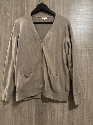 Cardigan 100% cotton used, size L-XL, beige