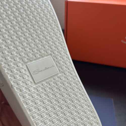 Santoni slippers new, white, sizes 39-40, unisex