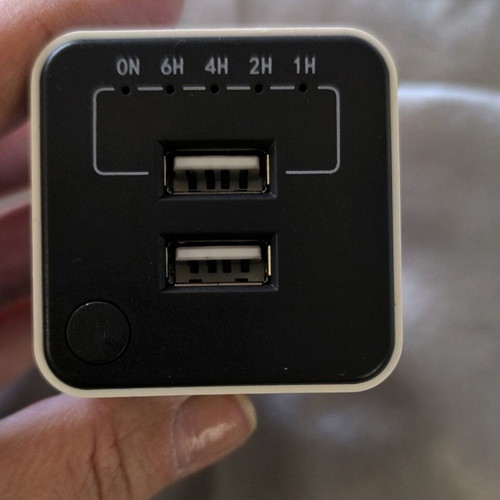 Charger 2 USB with Timer new and unused, black, wall type