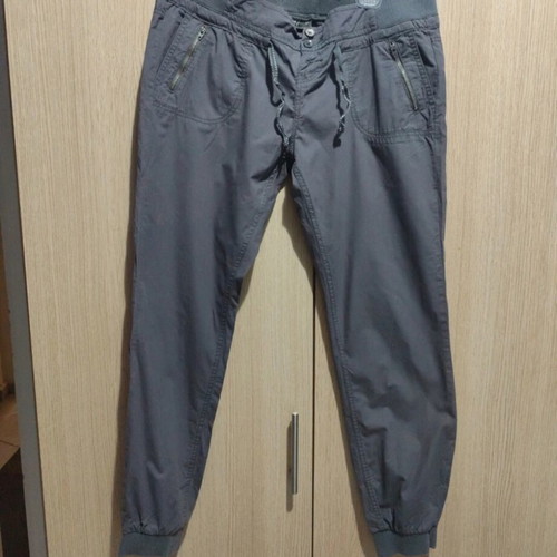 Women's fabric pants used, size L 40 12, gray