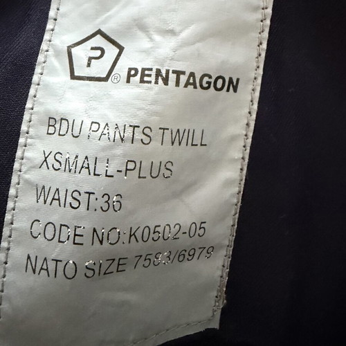 Pentagon BDU Twill cargo pants black small like new