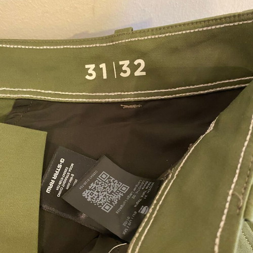G-Star Raw Chino Straight Pants No 31 length 32 new green