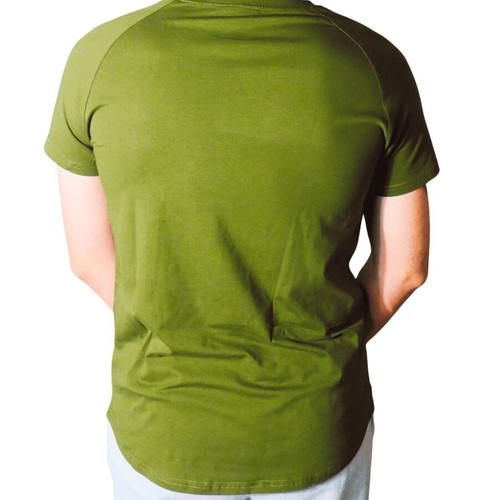 Legendary T-shirt Infinity olive green size L new, cotton-spandex