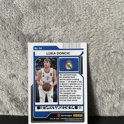 Luka Doncic Game Ticket Red Contenders 2025/26 Euroleague Panini like new