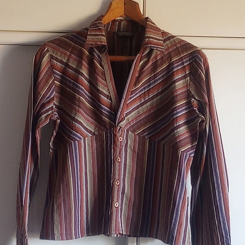 Sarah Lawrence striped women's shirt XL like new, vintage style