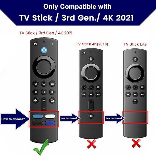 Luminous Silicone Remote Control Case for Firestick with Airtag Holder