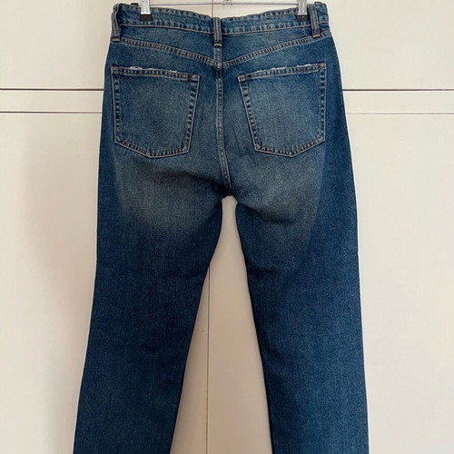 Zara jeans with regular waist size 38 crop like new, blue