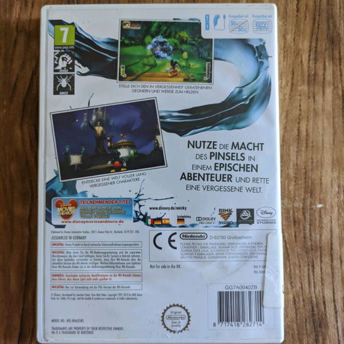 Mickey Epic Wii game used, action adventure