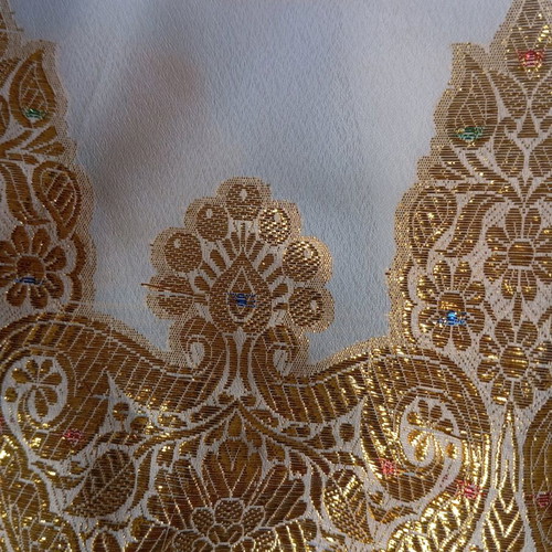 Silk fabric like new 5.5 meters length x 1 meter width