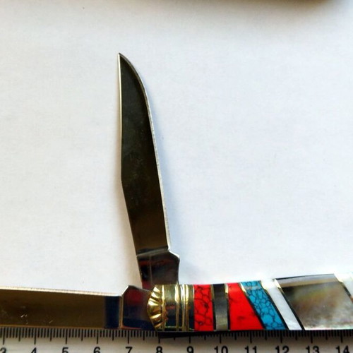 Rough Rider Stoneworks Trapper Knife with Mother of Pearl Insert Unused