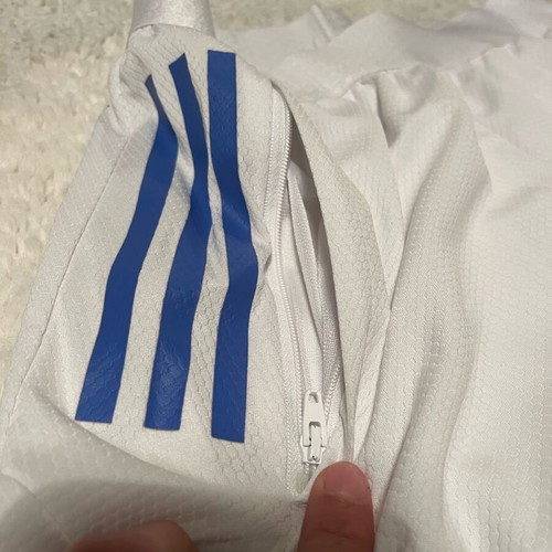 Real Madrid football shorts new, white with zippered pockets