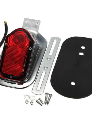 Universal Choppers & Cruisers Brake Taillight with License Plate Holder