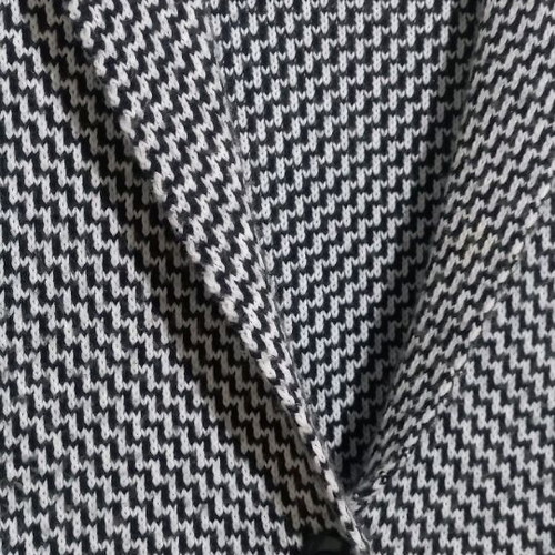 Stradivarius long wool cardigan used, black and white, small