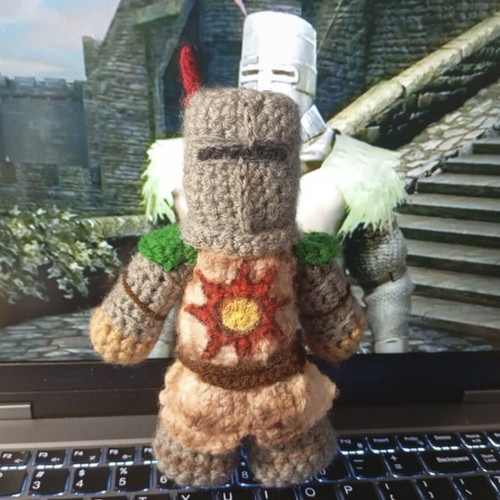 Solaire of Astor Crochet Plushie handmade from Elden Ring