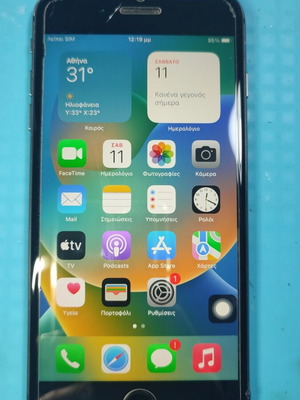 Iphone 8 Plus 64GB used with touch ID and microphone issues, new battery