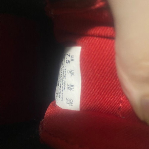 Vans red athletic shoes used, size 38