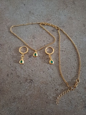 Bijou set earrings and necklace new