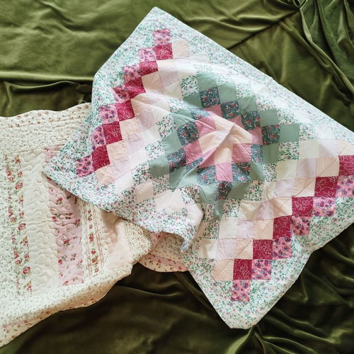Patchwork pillowcases set like new, cotton, 2 pieces