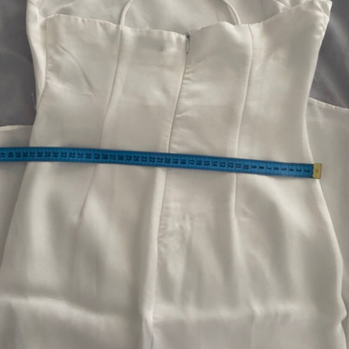 Zara white satin dress used, size small with slit